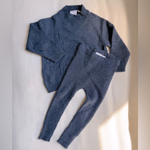 Zara Blue Cashmere Knit Sweater Set- sz 18-24months - Picture 1 of 5